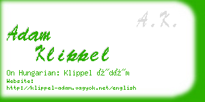 adam klippel business card